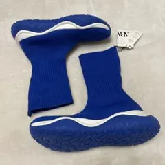 新品　ZARA トラックソール　ソックスブーツスニーカー　ブルー　38