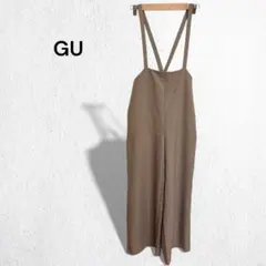 ジーユー サロペット ワイドパンツ オーバーオール オールインワン きれいめ M