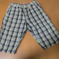 無印良品　グリーン系チェック柄　半ズボン　150cm