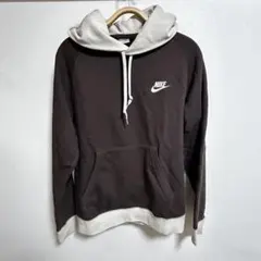 NIKE バイカラー プルオーバーパーカー ブラウン