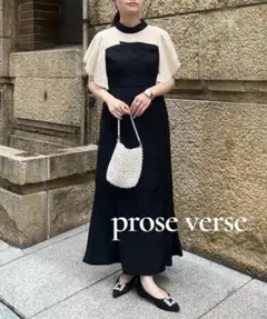 新品 prose verse プリーツフリルスリーブドッキングワンピース Mのサムネイル