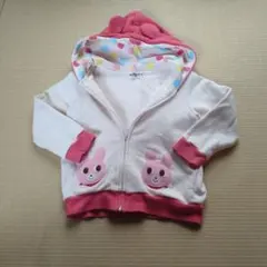ミキハウス ウサギデザイン パーカー100