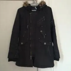 in the atticブラック モッズコート L