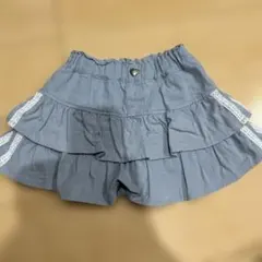 プリーツスカート　デニム生地　120センチ　女の子