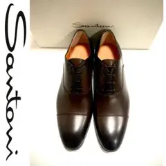 【約12万・新品】 焦茶　santoni サントーニ 高級革靴 Santoni サントーニ 15004 ロングノーズフォルム ストレート