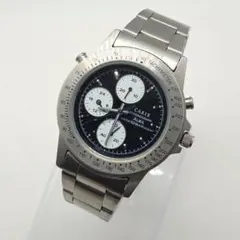 Bulova クロノグラフ デイト タキメーターブラック文字盤 腕時計 