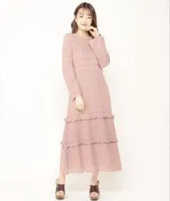 未使用タグ付きWILL SELECTION レーシーフリル かぎ編みワンピース