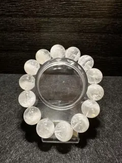 天然石ブレスレット ホワイトガーデンクォーツ スリランカ産水晶 12mm