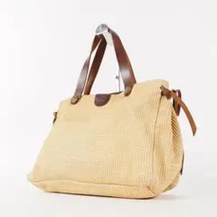 【美品✨】イルビゾンテ トートバッグ キャンバス レザー ナチュラル