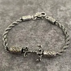 メキシカンジュエリー シルバー925 ロープ アンカーチェーン ブレスレット