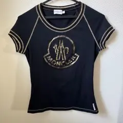 【匿名配送】　MONCLER 半袖Tシャツ ブラック ゴールドロゴ Sサイズのサムネイル