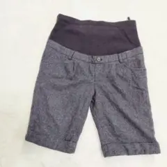 マタニティパンツ チェック柄 ハイウエスト Mサイズ レディース 妊婦k3203