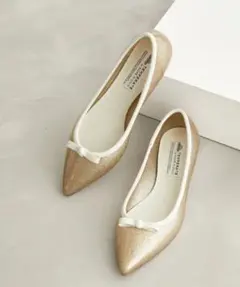 テンパレイト レインシューズ 24.0cm ゴールド パンプス