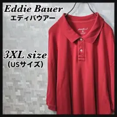 エディーバウアー ポロシャツ メンズ 3XL ビッグサイズ レッド 赤 US古着のサムネイル