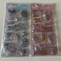 シナモロール ハローキティ キラキラカプセルシール 2点セット サンリオ