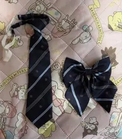 学生服 ネクタイ リボン セット ネイビー