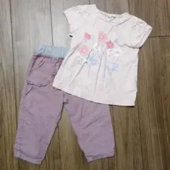 花柄Tシャツとパンツセット　90cmのサムネイル