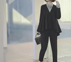 RUIRUE BOUTIQUE セットアップスーツ　ブラック　2点セット