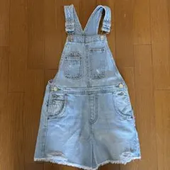 ZARA ライトブルー ショートオーバーオール 120