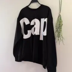 CAPTURE ブラック ホワイト ロゴ スウェット トレーナーのサムネイル