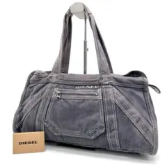 DIESEL denim metal logo tote bag y2k