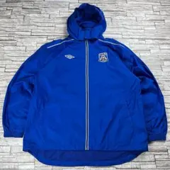 UMBRO ナイロンジャケット チームロゴ刺繍 サッカー ブルー レア