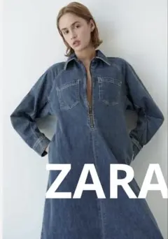 zara デニムワンピース