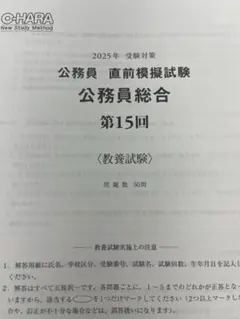 公務員試験　模擬試験 テスト　回答解説 マークシート答案用紙付き 国家一般職 公務員試験 模擬試験 テスト 回答解説 マークシート答案用紙付き