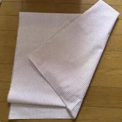 薄紫と白のストライプ柄の綿生地　シーチング 生地