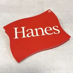 Hanes ロゴ プレート 赤 卓上置き型 販促品 ヘインズ 非売品 レア