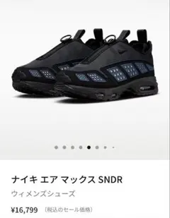 新品】NIKE AIR MAX SNDR 27cm サンダー ブラック - メルカリ