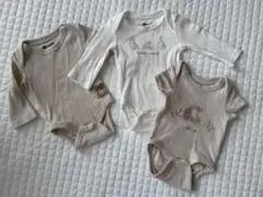 ベビー ロンパース 3枚セット うさぎ柄 50〜60cm