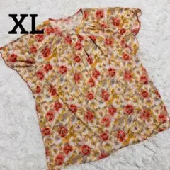 【ハヴァナイス トリップ】❣️美品❣️半袖 ブラウス/花柄/薄手/LLサイズ