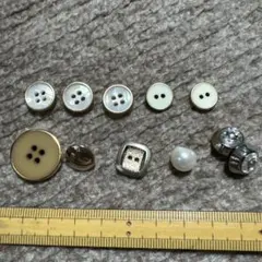 多様なデザインのボタンセット