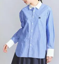 49AV.JUNKO SHIMADA ブルーストライプシャツ - メルカリ