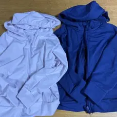 UNIQLO エアリズムパーカー 110サイズ 薄ピンク青 2色セット