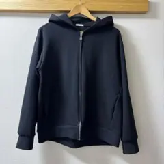 GU フルジップ フード付きパーカー 黒