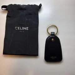 美品』CELINEキーリング トリオンキャンバス&カープスキン ブラック