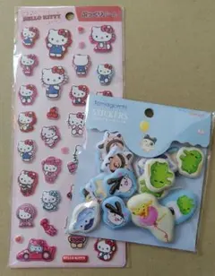 正規品/サンリオ たまごっち ぷっくりシール 2点セット