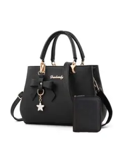 Dandandy ブラックハンドバッグ