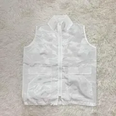 【ヴィムエミール】 ナイロンベスト (M) ホワイト アウトドア キャンプ