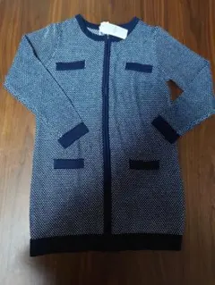 タグ付き新品　ネイビーとホワイト　ジップアップ　カーディガン