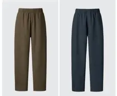 ユニクロ ブラッシュドジャージパンツ　2本セット　ネイビー　ブラウン　Mサイズ