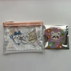 ちいかわ　缶バッジ　ミニメッシュポーチセット