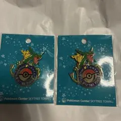 ポケモンセンター スカイツリータウン限定 ロゴピンズ レックウザ ピカチュウ