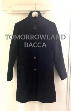 トゥモローランド BACCA ヘリンボーン2wayチェスターコート ネイビー