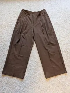 GU ブラウン ワイドパンツ XLサイズ