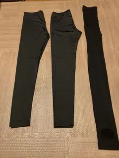 3枚セット　エアリズム ブラック レギンス ×2 トレンカ×1 Mサイズ