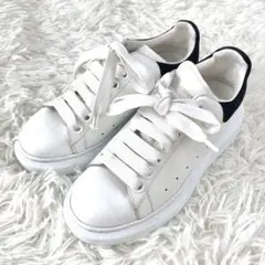 ALEXANDER McQUEEN 厚底レザースニーカー ホワイト　22cmのサムネイル