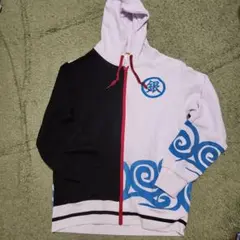 銀魂 パーカー 坂田銀時ジップアップ バイカラー Mサイズ